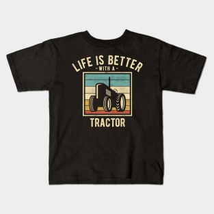 Tractor Sayings -  Retro Funny Tractor Lovers Gift Kids T-Shirt